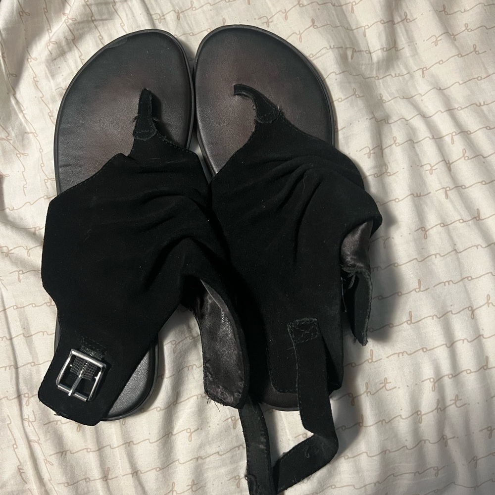 MIA Black Sandals with Stylish Buckle